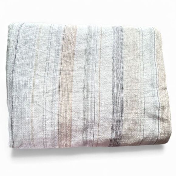 Pottery Barn Clayton Striped Cotton Duvet Cover King/Cal King Yarn Dyed Fiber - Picture 1 of 10